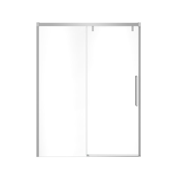 MAAX UpTown 76-in x 56-in to 59-in Chrome Sliding Shower Door (Clear Glass)
