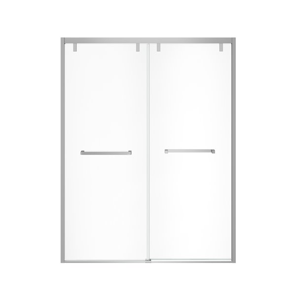 MAAX UpTown Chrome 76-in x 56-in to 59-in Sliding Shower Door (Clear Glass)