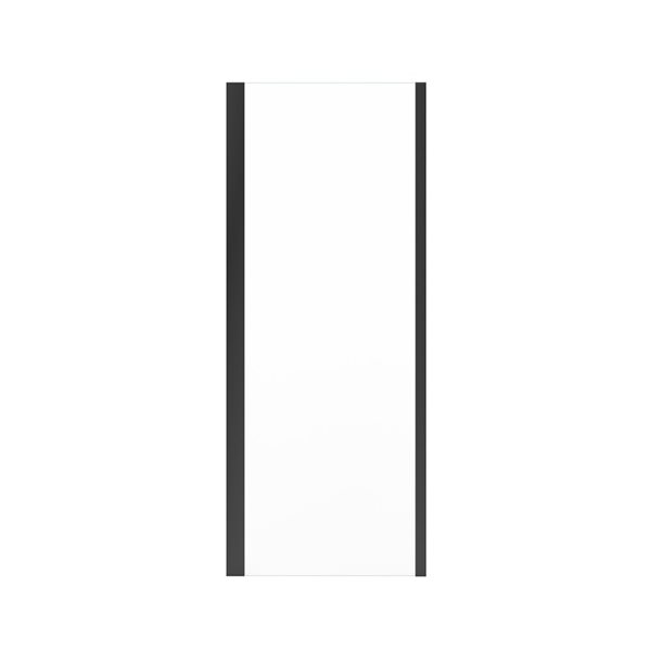 MAAX UpTown 76-in Matte Black Return Panel for 32-in Base (Clear Glass)