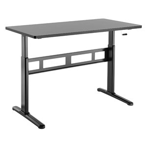 United Canada Derby Modern Contemporary Adjustable Desk - 100-in - Black Matte
