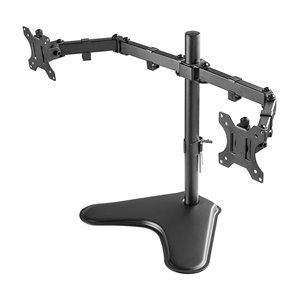United Canada Contemporary Modern Dual Arm Desk Stand - Black