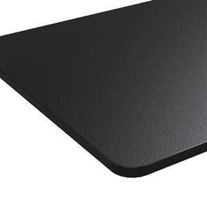 Table pour bureau d'United Canada moderne contemporain ajustable, 60 po, noir mat