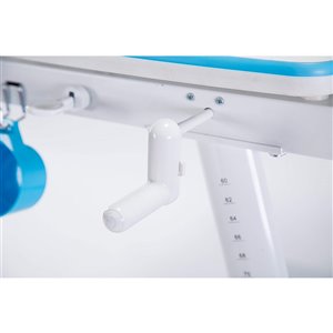 Bureau Plato d'United Canada moderne contemporain ajustable, 38 po, bleu mat