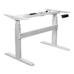 United Canada Bordeaux Modern Contemporary Adjustable Desk - 65-in - White Matte