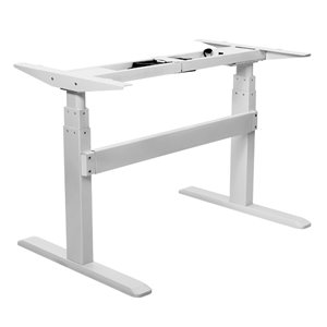 Bureau Bordeaux d'United Canada moderne contemporain ajustable, 65 po, blanc