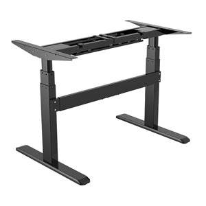 Bureau Bordeaux d'United Canada moderne contemporain ajustable, 65 po, noir