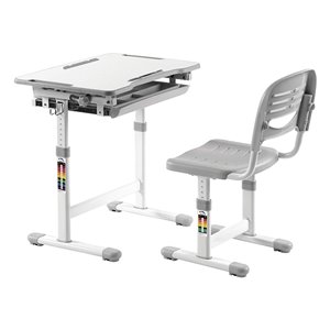 United Canada Newton Modern Contemporary Adjustable Desk - 26-in - Gray Matte