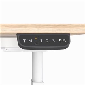 Bureau Bordeaux d'United Canada moderne contemporain ajustable, 60 po, noir mat