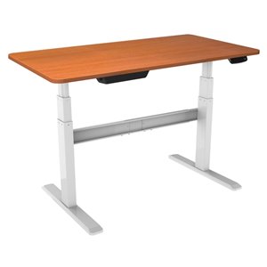 United Canada Bordeaux Modern Contemporary Adjustable Desk - 60-in - Yellow Matte