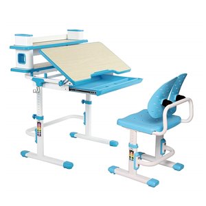 United Canada Armstrong Modern Contemporary Adjustable Desk - 22-in - Blue Matte