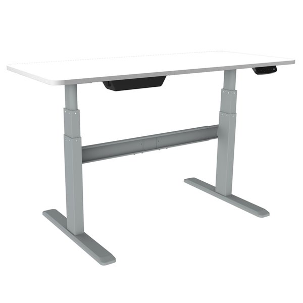United Canada Bordeaux Modern Contemporary Adjustable Desk - 60-in - White