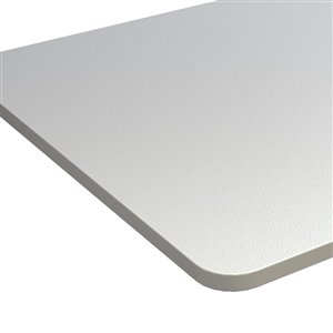 Table pour bureau d'United Canada moderne contemporain ajustable, 60 po, blanc mat