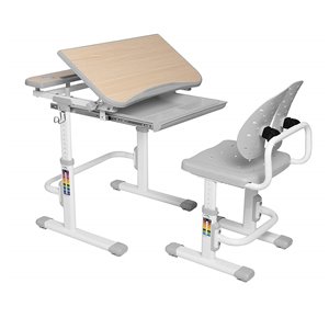 United Canada Galileo Modern Contemporary Adjustable Desk - 27-in - Gray Matte