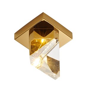 Design Living LED Flush Mount Light - 4.3-in x 4.3-in x 4.3-in - Brass