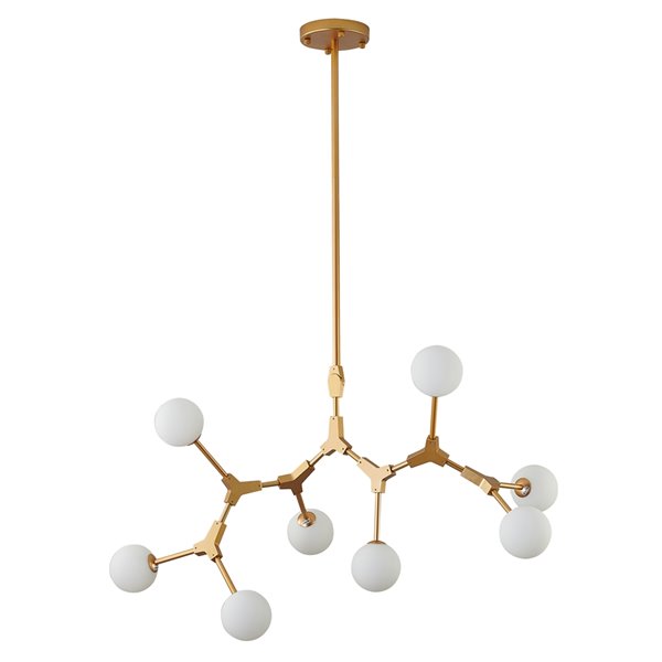 Design Living Chandelier - 8-Light - 20-in x 20-in - Gold