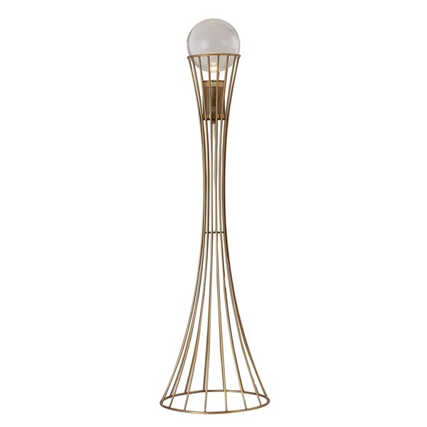 Design Living Floor Lamp - 64.9-in - Antique Brass