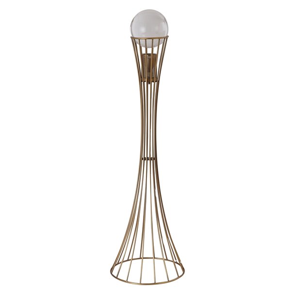 Design Living Floor Lamp - 64.9-in - Antique Brass