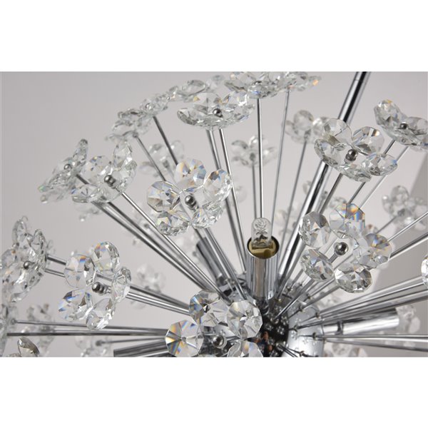 Design Living Chandelier - 6-Light - 15.75-in x 15.75-in - Chrome