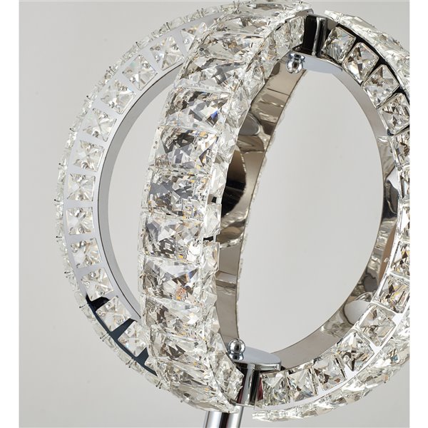 Design Living LED Table Lamp - 27-in - Chrome