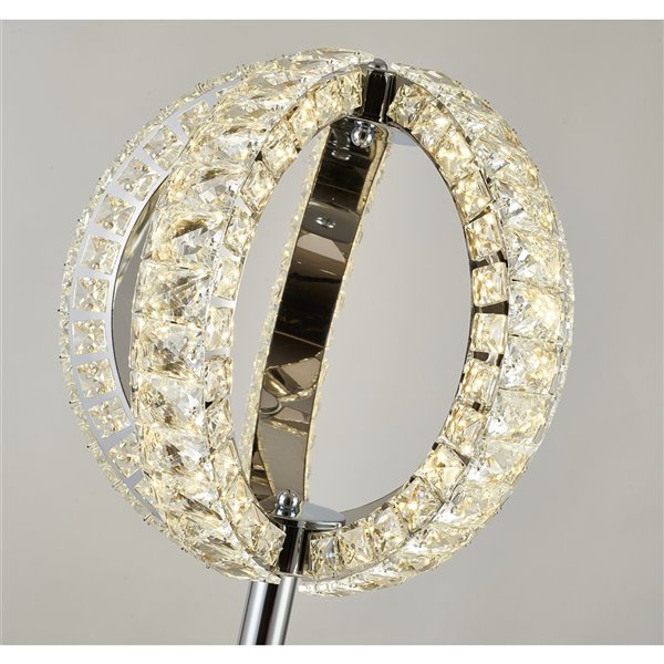 Design Living LED Table Lamp - 27-in - Chrome