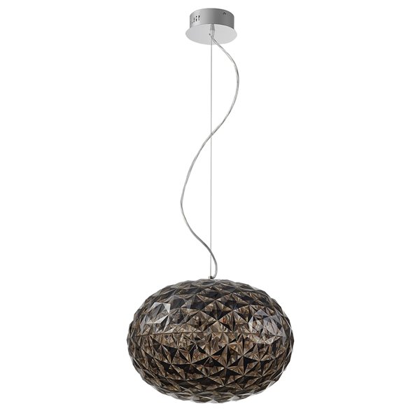 Design Living LED Pendant Light - 17.7-in x 11.8-in - Smoke