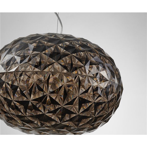 Design Living LED Pendant Light - 17.7-in x 11.8-in - Smoke