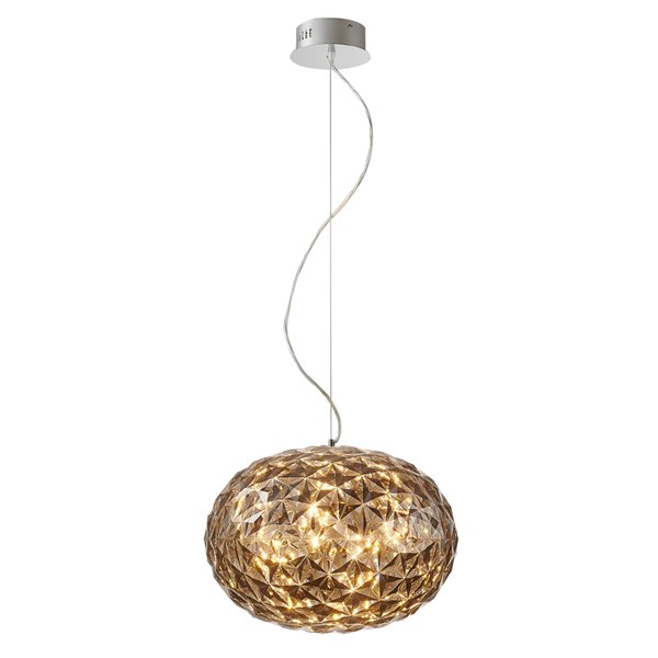 Design Living LED Pendant Light - 17.7-in x 11.8-in - Smoke