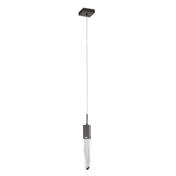 Design Living Pendant Light  - 4.72-in x 19.69-in - 1-Light - Matte Black