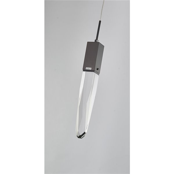 Design Living Pendant Light  - 4.72-in x 19.69-in - 1-Light - Matte Black