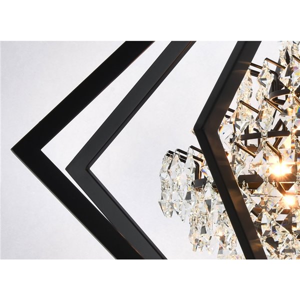 Design Living Chandelier - 4-Light - 28-in x 28-in - Black