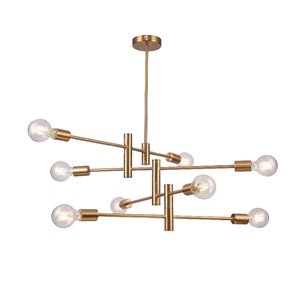 Design Living Chandelier - 8-Light - 20.87-in x 15.4-in - Golden Bronze