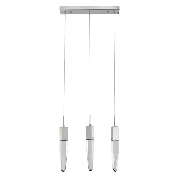 Design Living Kitchen Island Lighting 3Light Chrome ADS19C3CH RONA