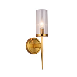 Design Living Wall Sconce - 1-Light - 3.1-in - Gold