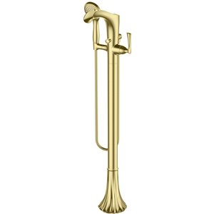 Robinetterie de baignoire autoportante/douchette Rhen de Pfister, or brossé