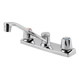 Robinet à touche avec 2 poignées Pfirst Series de Pfister, chrome