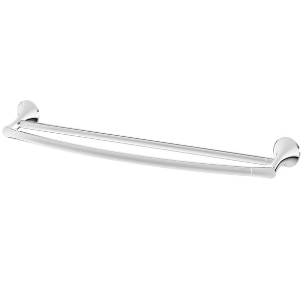 Porte-serviettes en métal chromé et verre