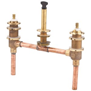 Pfirst Series Soupape brute fixe pour baignoire romaine à 3 trous