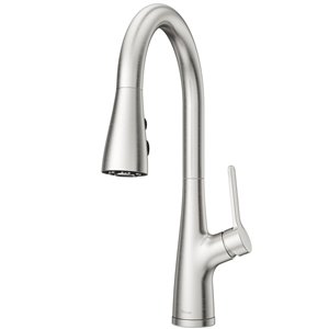 Robinet de cuisine à tirette Neera 1 poignée de Pfister, acier inox