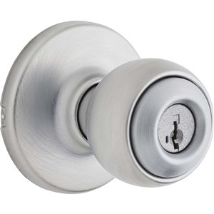 Weiser Yukon Keyed Entry Knobs - Satin Chrome