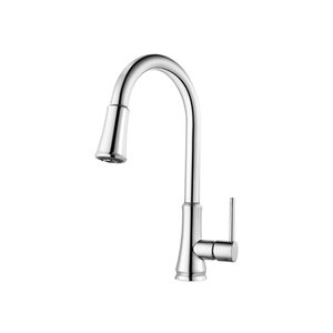Robinet de cuisine rétractable à 1 poignée classique de Pfister, chrome