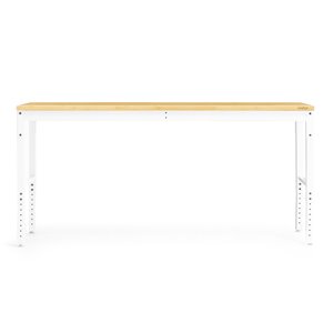 Ensemble d'établi Pro Series de New Age Products, surface de travail en bambou, blanc, 2 morceaux