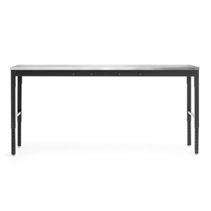Ensemble d'établi Pro Series de New Age Products, surface de travail en acier inoxydable, noir, 2 morceaux