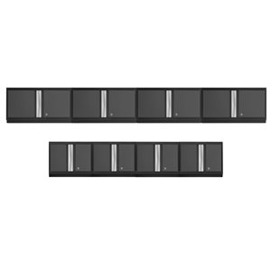 Armoires en acier Bold Series de New Age Products, capacité de 800 lb, 8 mcx, gris