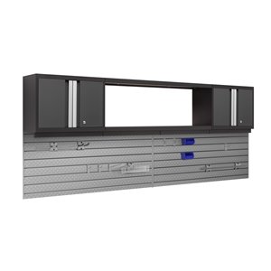 Armoires en acier Bold Series de New Age Products, capacité de 200 lb, 2 mcx, gris