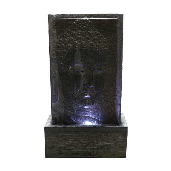 Hi-Line Gift Ltd. Buddha Wall Fountain with LED Lights - 32-in