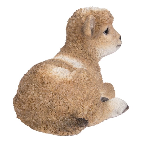 Hi-Line Gift Ltd. Small Baby Lamb Lying Down - Brown/White