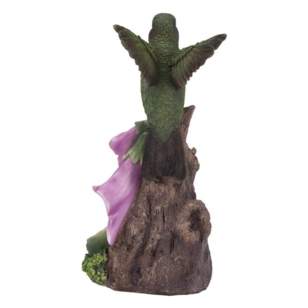 Hi-Line Gift Ltd. Motion Activated Singing Hummingbird on Foxglove