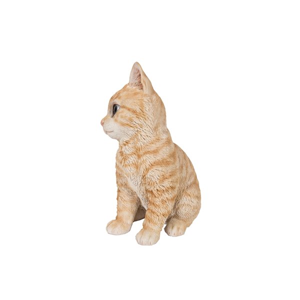 Hi-Line Gift Ltd. Head-Tilting Tabby Sitting Kitten - Orange