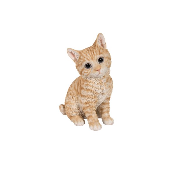 Hi-Line Gift Ltd. Head-Tilting Tabby Sitting Kitten - Orange 87978