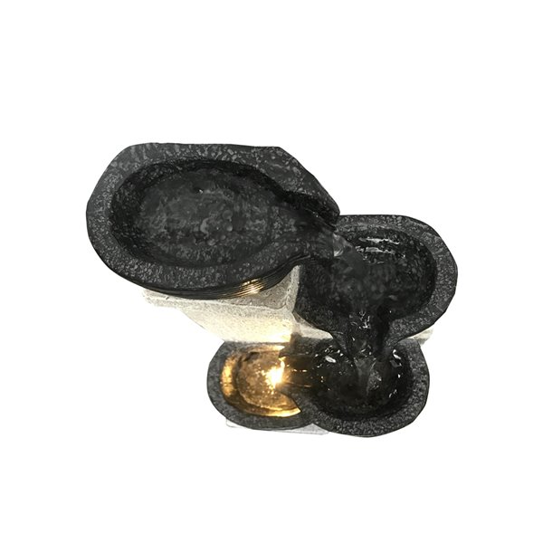 Hi-Line Gift Ltd. Stacking Bowls Fountain with LED Lights